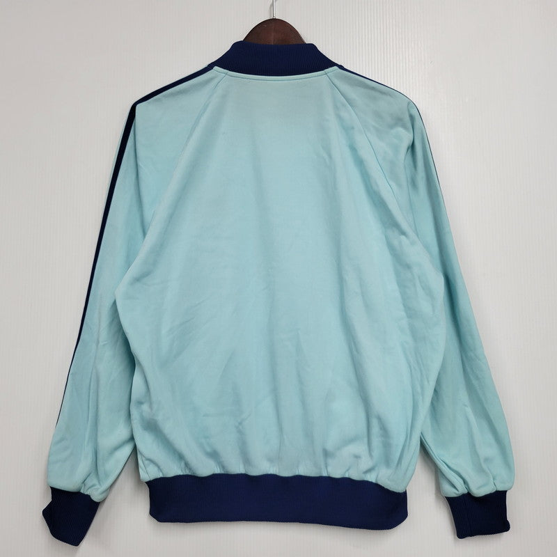 【中古品】【メンズ】 OLD ADIDAS オールド アディダス ADA-04F 西ドイツ製 デサント期 ATP TRACK JACKET トラック ジャケット アウター 146-260617-kh-15-izu サイズ：4 カラー：ライトブルー×ブルー 万代Net店