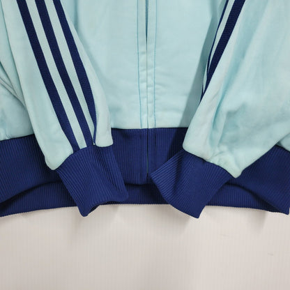 【中古品】【メンズ】 OLD ADIDAS オールド アディダス ADA-04F 西ドイツ製 デサント期 ATP TRACK JACKET トラック ジャケット アウター 146-260617-kh-15-izu サイズ：4 カラー：ライトブルー×ブルー 万代Net店