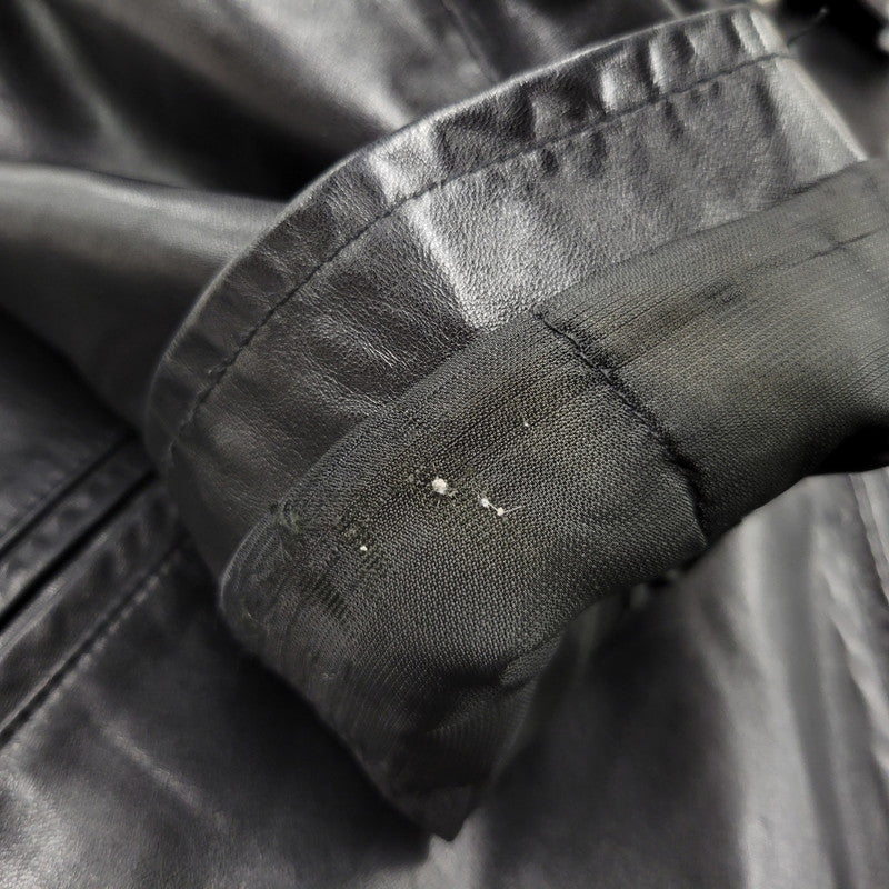 【中古品】【メンズ】 PORSCHE ポルシェ LEATHER JACKET レザージャケット アウター 146-260617-as-01-izu サイズ：L カラー：ブラック 万代Net店