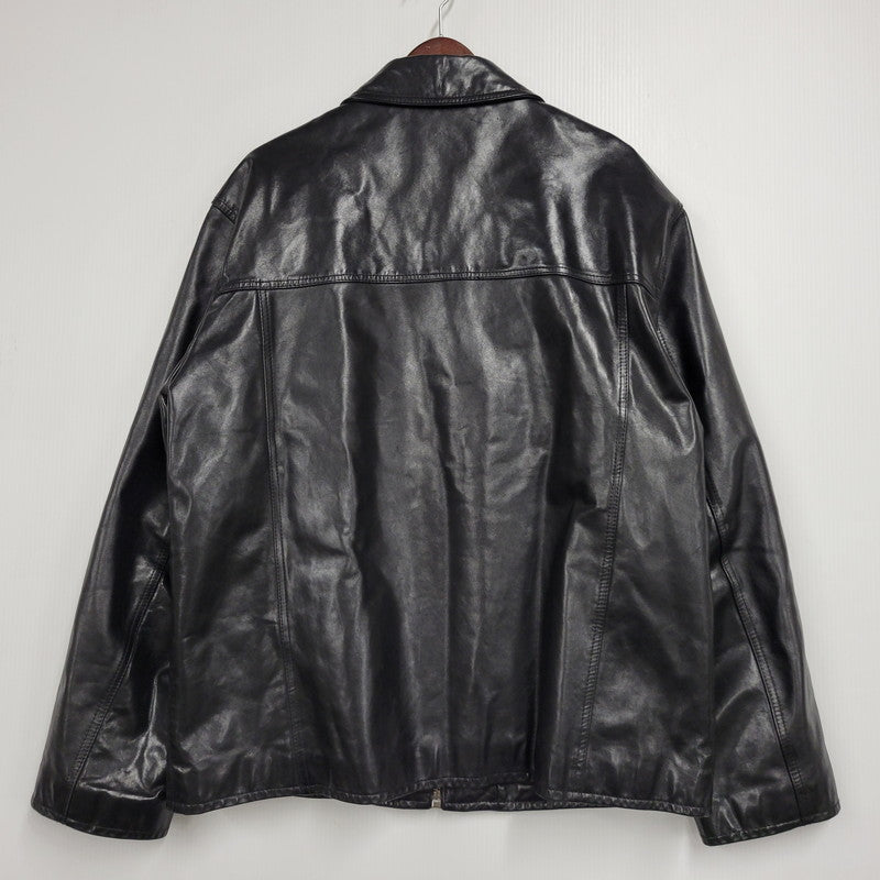 【中古品】【メンズ】 PORSCHE ポルシェ LEATHER JACKET レザージャケット アウター 146-260617-as-01-izu サイズ：L カラー：ブラック 万代Net店