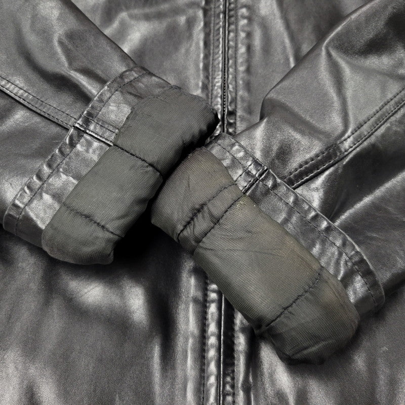 【中古品】【メンズ】 PORSCHE ポルシェ LEATHER JACKET レザージャケット アウター 146-260617-as-01-izu サイズ：L カラー：ブラック 万代Net店