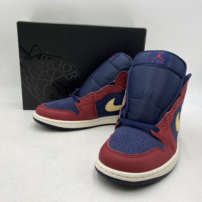 【中古美品】【メンズ】 NIKE ナイキ IO7449-600 AIR JORDAN 1 MID エア ジョーダン ワン ミッド スニーカー シューズ 靴 160-260618-cs-01-izu サイズ：26.5 カラー：TEAM RED/PALE VANILLA-OBSIDIAN 万代Net店