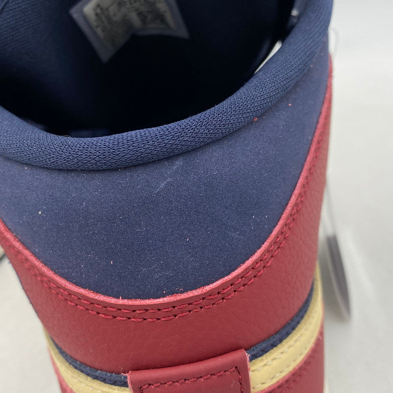 【中古美品】【メンズ】 NIKE ナイキ IO7449-600 AIR JORDAN 1 MID エア ジョーダン ワン ミッド スニーカー シューズ 靴 160-260618-cs-01-izu サイズ：26.5 カラー：TEAM RED/PALE VANILLA-OBSIDIAN 万代Net店