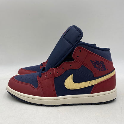 【中古美品】【メンズ】 NIKE ナイキ IO7449-600 AIR JORDAN 1 MID エア ジョーダン ワン ミッド スニーカー シューズ 靴 160-260618-cs-01-izu サイズ：26.5 カラー：TEAM RED/PALE VANILLA-OBSIDIAN 万代Net店