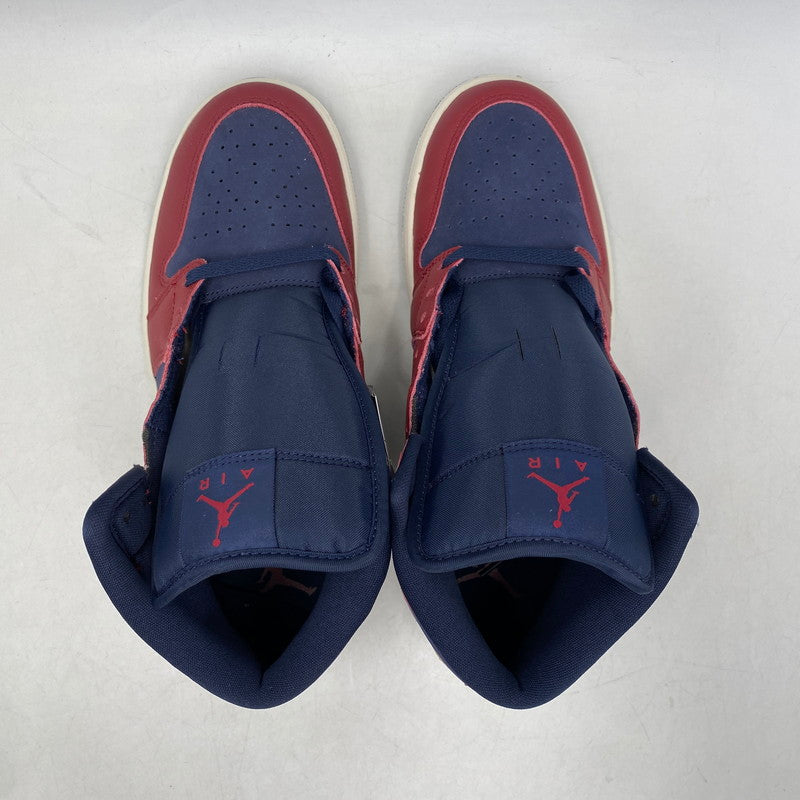 【中古美品】【メンズ】 NIKE ナイキ IO7449-600 AIR JORDAN 1 MID エア ジョーダン ワン ミッド スニーカー シューズ 靴 160-260618-cs-01-izu サイズ：26.5 カラー：TEAM RED/PALE VANILLA-OBSIDIAN 万代Net店