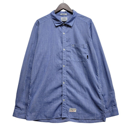 【中古品】【メンズ】 WTAPS ダブルタップス 111GWDT-SHM04 WHO DARES WINS SPREAD LS SHIRT ロングスリーブ シャツ トップス 長袖 142-260710-cs-14-izu サイズ：XL カラー：ブルー 万代Net店