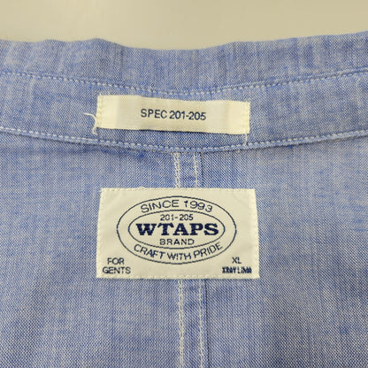 【中古品】【メンズ】 WTAPS ダブルタップス 111GWDT-SHM04 WHO DARES WINS SPREAD LS SHIRT ロングスリーブ シャツ トップス 長袖 142-260710-cs-14-izu サイズ：XL カラー：ブルー 万代Net店