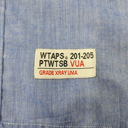 【中古品】【メンズ】 WTAPS ダブルタップス 111GWDT-SHM04 WHO DARES WINS SPREAD LS SHIRT ロングスリーブ シャツ トップス 長袖 142-260710-cs-14-izu サイズ：XL カラー：ブルー 万代Net店