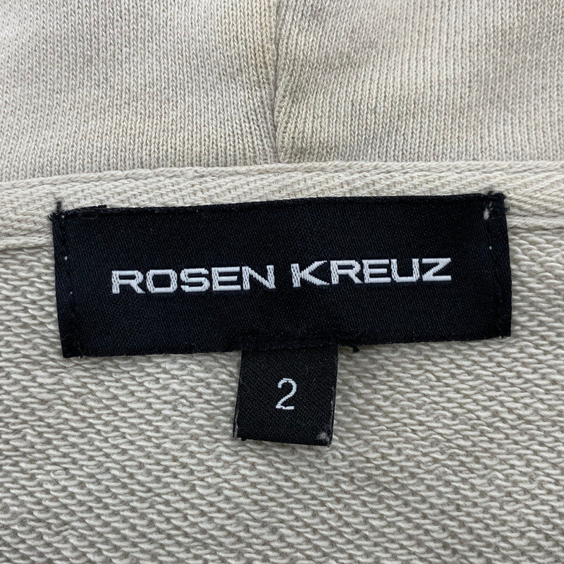 【中古品】【メンズ】 ROSEN KREUZ ローゼンクロイツ 143124 WASHED ZIP UP PARKA ウォッシュド ジップ アップ パーカー トップス 長袖 142-260618-cs-12-izu サイズ：2 カラー：グレー系 万代Net店