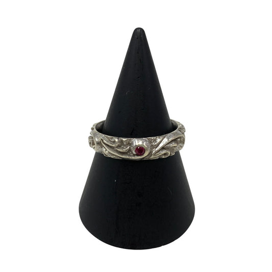 【中古品】【メンズ/レディース】 SAAD サード 925 SILVER ARABESQUE SYNTHETIC RUBY RING シルバー アラベスク シンセティック ルビー リング 指輪 アクセサリー 191-260627-cs-18-izu サイズ：13号 カラー：シルバー 万代Net店