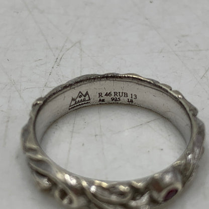 【中古品】【メンズ/レディース】 SAAD サード 925 SILVER ARABESQUE SYNTHETIC RUBY RING シルバー アラベスク シンセティック ルビー リング 指輪 アクセサリー 191-260627-cs-18-izu サイズ：13号 カラー：シルバー 万代Net店