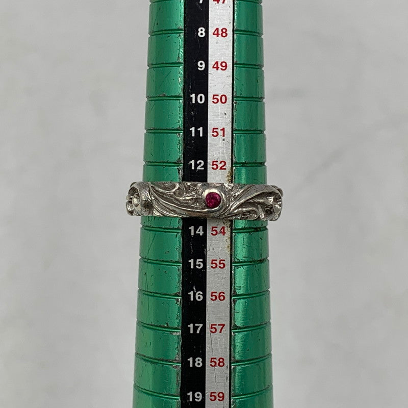 【中古品】【メンズ/レディース】 SAAD サード 925 SILVER ARABESQUE SYNTHETIC RUBY RING シルバー アラベスク シンセティック ルビー リング 指輪 アクセサリー 191-260627-cs-18-izu サイズ：13号 カラー：シルバー 万代Net店