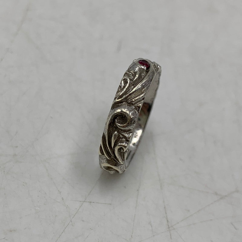 【中古品】【メンズ/レディース】 SAAD サード 925 SILVER ARABESQUE SYNTHETIC RUBY RING シルバー アラベスク シンセティック ルビー リング 指輪 アクセサリー 191-260627-cs-18-izu サイズ：13号 カラー：シルバー 万代Net店