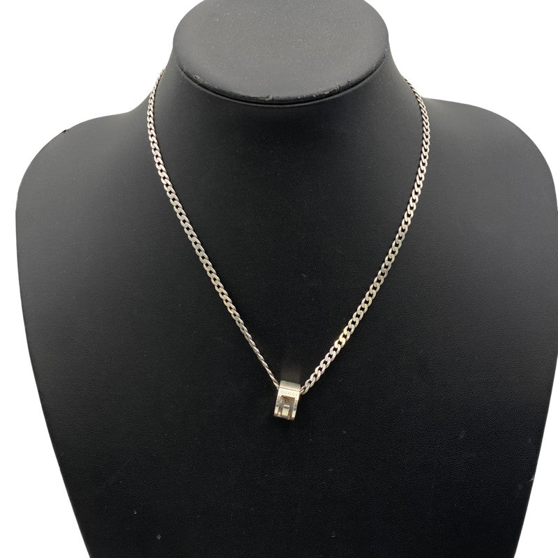 【中古品】【メンズ/レディース】 GUCCI グッチ 925 CUTOUT G RING NECKLACE カットアウト ジー リング ネックレス アクセサリー 182-260618-cs-05-izu カラー：シルバー 万代Net店