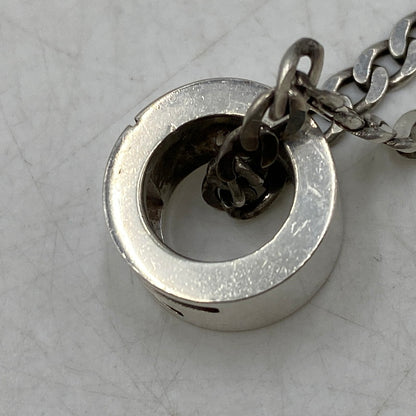 【中古品】【メンズ/レディース】 GUCCI グッチ 925 CUTOUT G RING NECKLACE カットアウト ジー リング ネックレス アクセサリー 182-260618-cs-05-izu カラー：シルバー 万代Net店