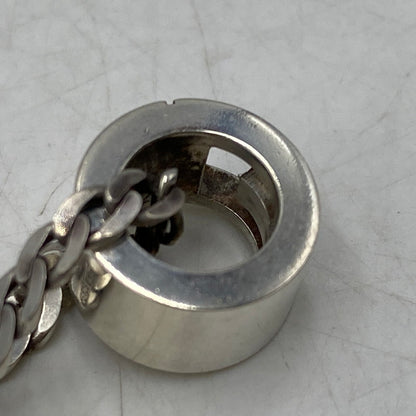 【中古品】【メンズ/レディース】 GUCCI グッチ 925 CUTOUT G RING NECKLACE カットアウト ジー リング ネックレス アクセサリー 182-260618-cs-05-izu カラー：シルバー 万代Net店
