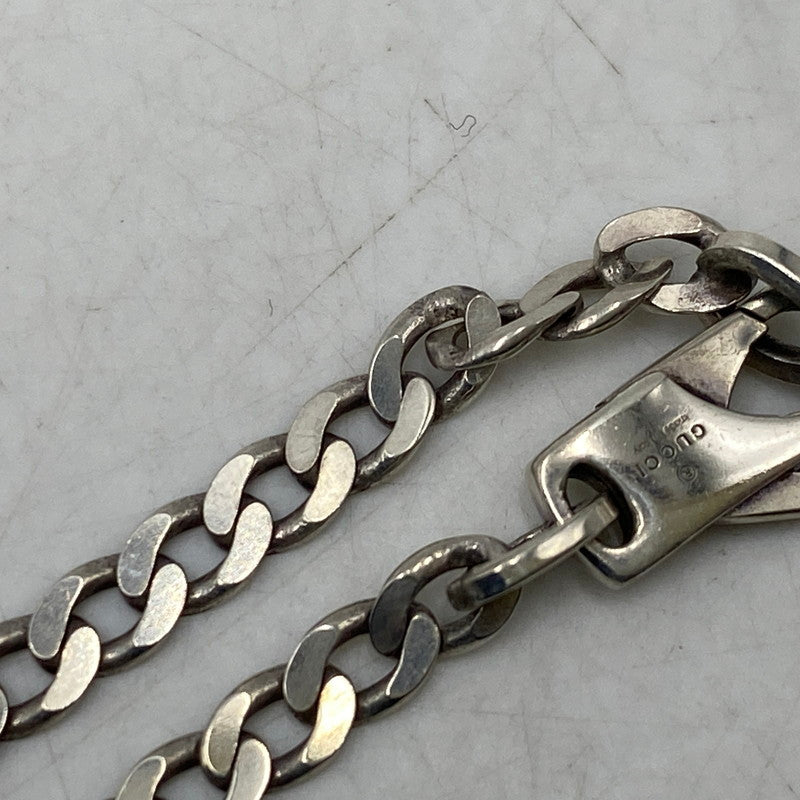 【中古品】【メンズ/レディース】 GUCCI グッチ 925 CUTOUT G RING NECKLACE カットアウト ジー リング ネックレス アクセサリー 182-260618-cs-05-izu カラー：シルバー 万代Net店