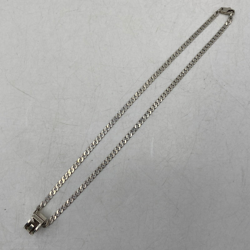【中古品】【メンズ/レディース】 GUCCI グッチ 925 CUTOUT G RING NECKLACE カットアウト ジー リング ネックレス アクセサリー 182-260618-cs-05-izu カラー：シルバー 万代Net店