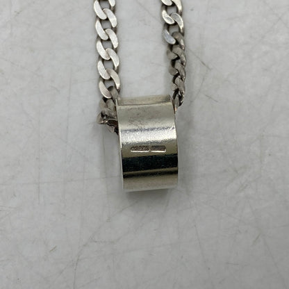 【中古品】【メンズ/レディース】 GUCCI グッチ 925 CUTOUT G RING NECKLACE カットアウト ジー リング ネックレス アクセサリー 182-260618-cs-05-izu カラー：シルバー 万代Net店