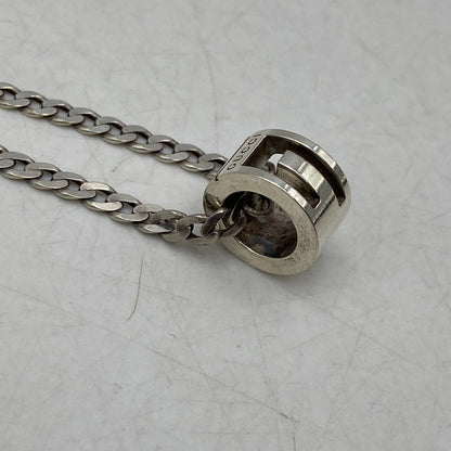 【中古品】【メンズ/レディース】 GUCCI グッチ 925 CUTOUT G RING NECKLACE カットアウト ジー リング ネックレス アクセサリー 182-260618-cs-05-izu カラー：シルバー 万代Net店