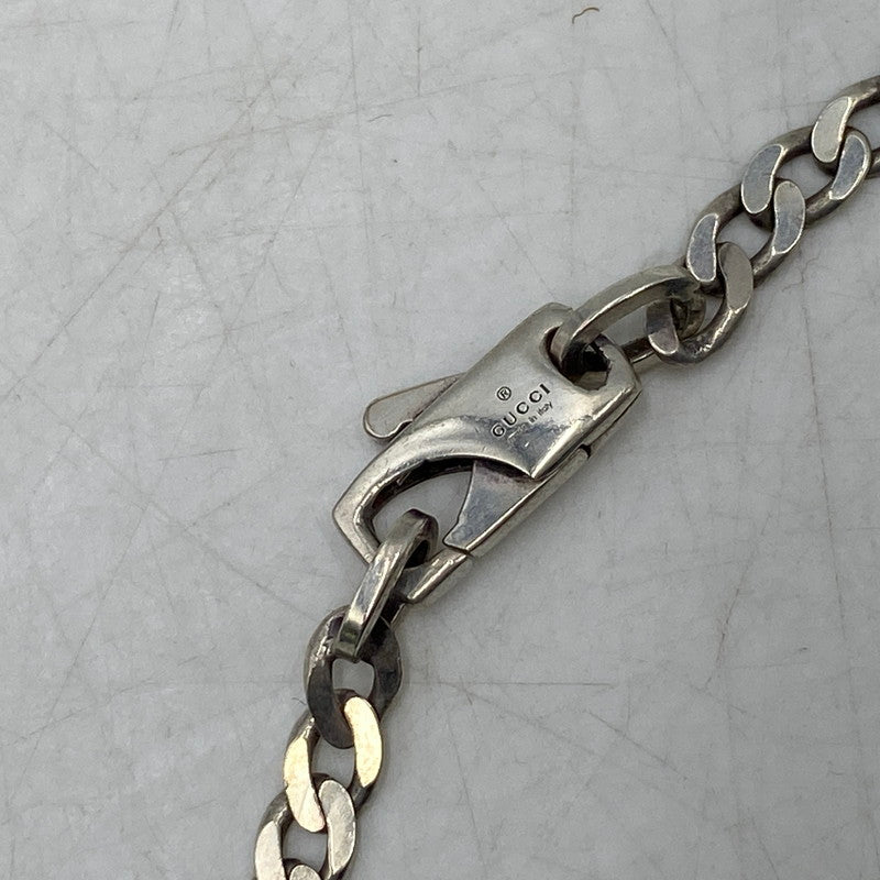 【中古品】【メンズ/レディース】 GUCCI グッチ 925 CUTOUT G RING NECKLACE カットアウト ジー リング ネックレス アクセサリー 182-260618-cs-05-izu カラー：シルバー 万代Net店