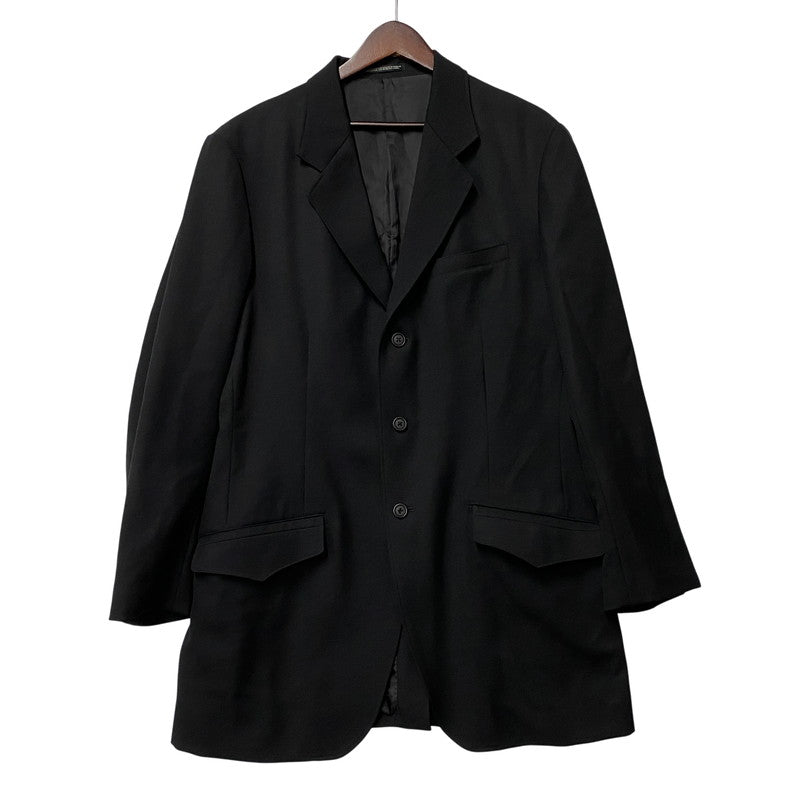 【中古品】【メンズ】 Y'S FOR MAN ワイズフォーメン MJ-J11-134 23AW WOOL GABARDINE JACKET ウール ギャバジン ジャケット アウター 140-260618-cs-07-izu サイズ：2 カラー：ブラック 万代Net店