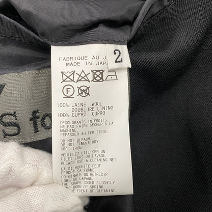 【中古品】【メンズ】 Y'S FOR MAN ワイズフォーメン MJ-J11-134 23AW WOOL GABARDINE JACKET ウール ギャバジン ジャケット アウター 140-260618-cs-07-izu サイズ：2 カラー：ブラック 万代Net店