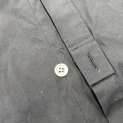【中古品】【メンズ】 Y'S FOR MAN ワイズフォーメン MJ-B07-017 COTTON BROADCLOTH PANEL SHIRT WITH COLLAR CORD DETAIL コットン ブロードクロス パネル シャツ ウィズ カラー コード ディテール トップス 長袖 140-260618-cs-06-izu サイズ：2 カラー：ブラック 万代Net店