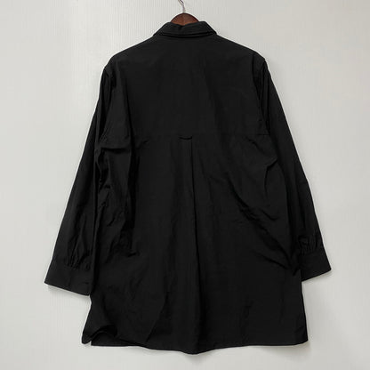 【中古品】【メンズ】 Y'S FOR MAN ワイズフォーメン MJ-B07-017 COTTON BROADCLOTH PANEL SHIRT WITH COLLAR CORD DETAIL コットン ブロードクロス パネル シャツ ウィズ カラー コード ディテール トップス 長袖 140-260618-cs-06-izu サイズ：2 カラー：ブラック 万代Net店