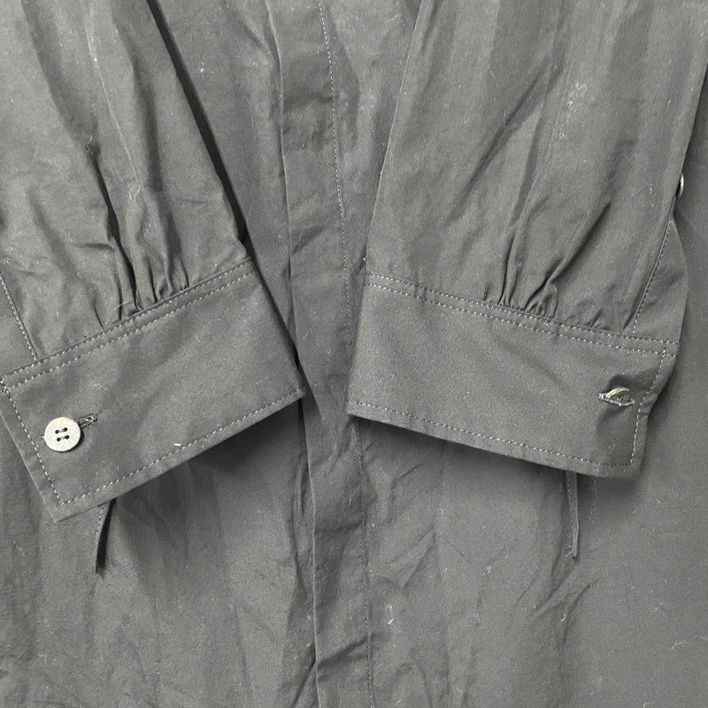【中古品】【メンズ】 Y'S FOR MAN ワイズフォーメン MJ-B07-017 COTTON BROADCLOTH PANEL SHIRT WITH COLLAR CORD DETAIL コットン ブロードクロス パネル シャツ ウィズ カラー コード ディテール トップス 長袖 140-260618-cs-06-izu サイズ：2 カラー：ブラック 万代Net店