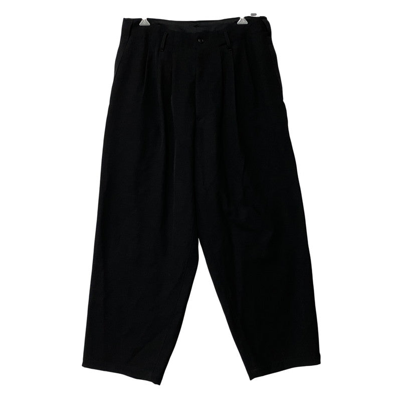 【中古品】【メンズ】 Y'S FOR MEN ワイズフォーメン MJ-P04-134 CLASSIC WOOL GABADINE クラシック ウール ギャバジン 3TUCKS WIDE TAPERED PANTS スリータック ワイド テーパード パンツ ボトムス ズボン 151-260618-cs-08-izu サイズ：3 カラー：ブラック 万代Net店