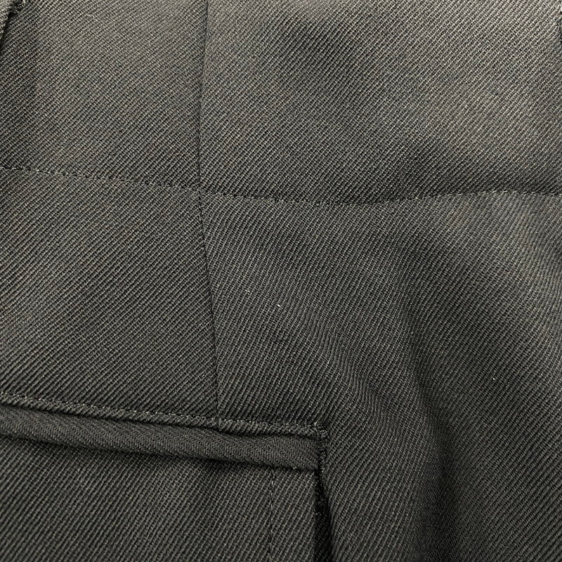 【中古品】【メンズ】 Y'S FOR MEN ワイズフォーメン MJ-P04-134 CLASSIC WOOL GABADINE クラシック ウール ギャバジン 3TUCKS WIDE TAPERED PANTS スリータック ワイド テーパード パンツ ボトムス ズボン 151-260618-cs-08-izu サイズ：3 カラー：ブラック 万代Net店
