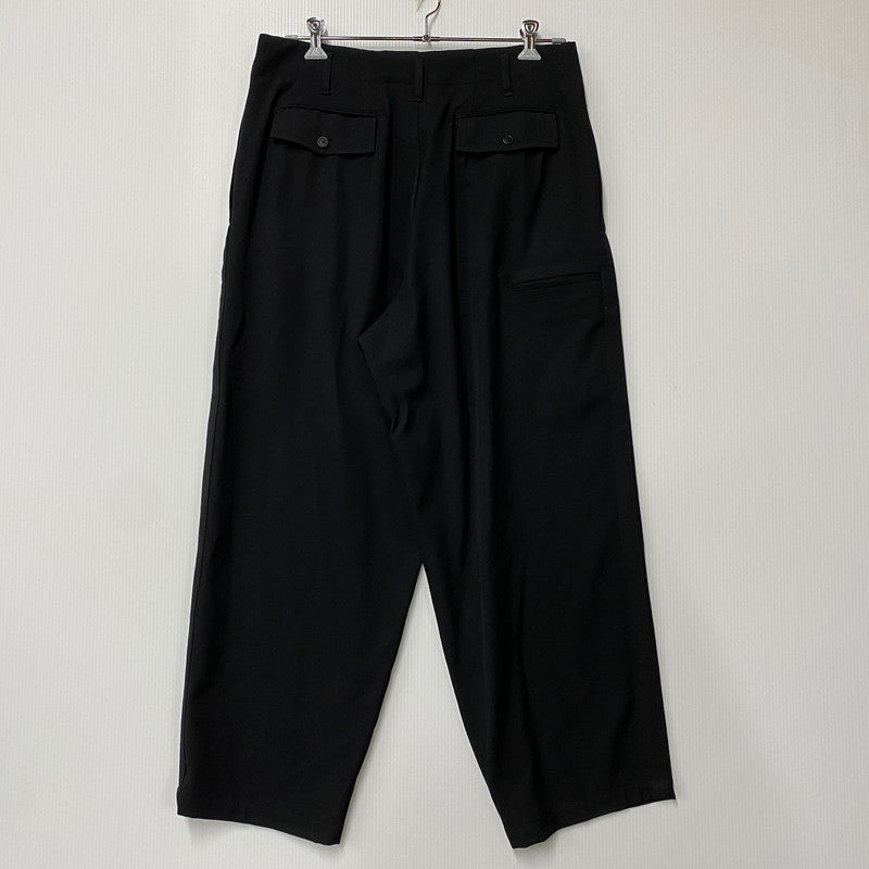 【中古品】【メンズ】 Y'S FOR MEN ワイズフォーメン MJ-P04-134 CLASSIC WOOL GABADINE クラシック ウール ギャバジン 3TUCKS WIDE TAPERED PANTS スリータック ワイド テーパード パンツ ボトムス ズボン 151-260618-cs-08-izu サイズ：3 カラー：ブラック 万代Net店