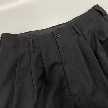 【中古品】【メンズ】 Y'S FOR MEN ワイズフォーメン MJ-P04-134 CLASSIC WOOL GABADINE クラシック ウール ギャバジン 3TUCKS WIDE TAPERED PANTS スリータック ワイド テーパード パンツ ボトムス ズボン 151-260618-cs-08-izu サイズ：3 カラー：ブラック 万代Net店