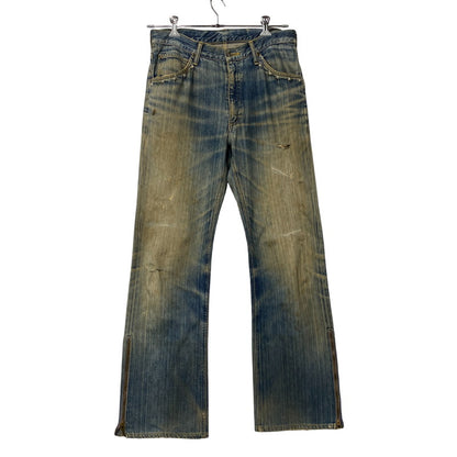 【現状渡し品】【メンズ】 LEE リー 90S REMAKE SIDE ZIP STUDS DAMAGE DENIM PANTS リメイク サイド ジップ スタッズ ダメージ デニム パンツ ボトムス ズボン 157-260619-cs-07-izu サイズ：不明 カラー：インディゴ 万代Net店