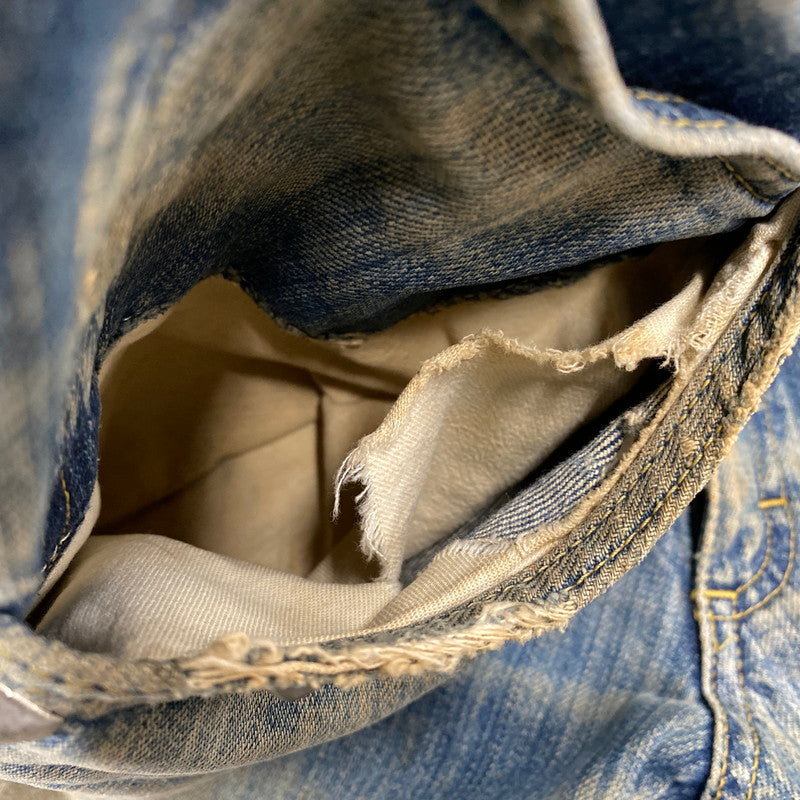 【現状渡し品】【メンズ】 LEE リー 90S REMAKE SIDE ZIP STUDS DAMAGE DENIM PANTS リメイク サイド ジップ スタッズ ダメージ デニム パンツ ボトムス ズボン 157-260619-cs-07-izu サイズ：不明 カラー：インディゴ 万代Net店