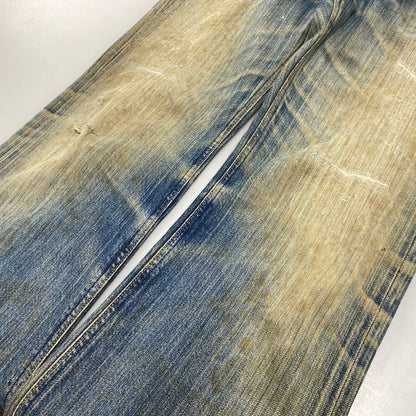 【現状渡し品】【メンズ】 LEE リー 90S REMAKE SIDE ZIP STUDS DAMAGE DENIM PANTS リメイク サイド ジップ スタッズ ダメージ デニム パンツ ボトムス ズボン 157-260619-cs-07-izu サイズ：不明 カラー：インディゴ 万代Net店