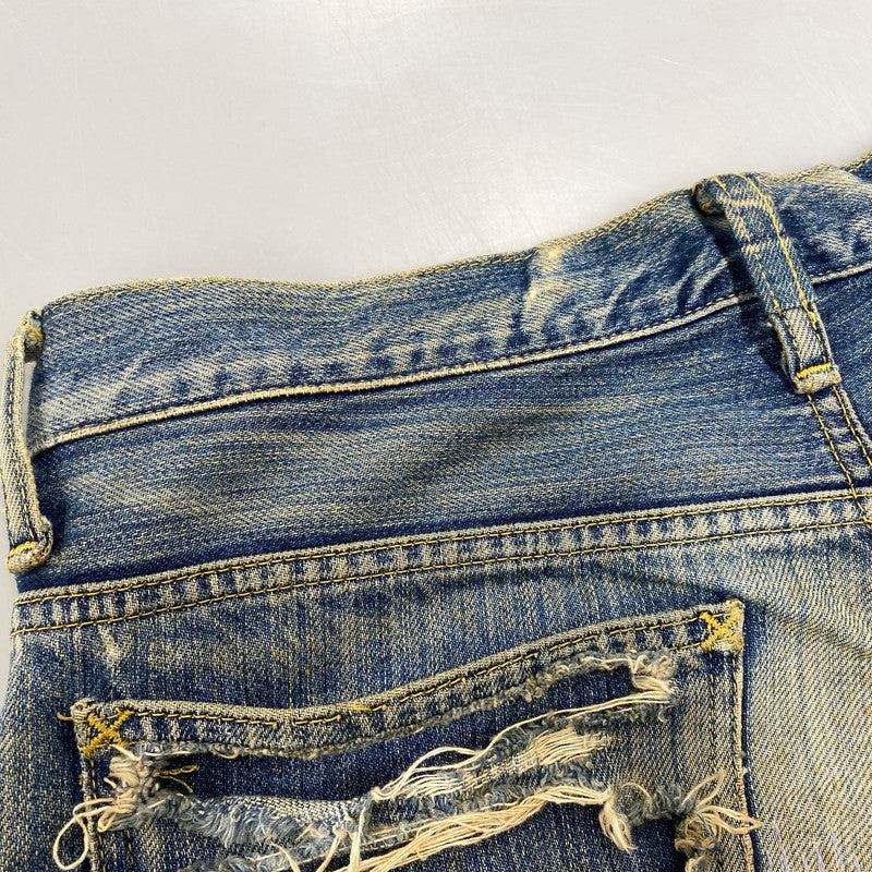 【現状渡し品】【メンズ】 LEE リー 90S REMAKE SIDE ZIP STUDS DAMAGE DENIM PANTS リメイク サイド ジップ スタッズ ダメージ デニム パンツ ボトムス ズボン 157-260619-cs-07-izu サイズ：不明 カラー：インディゴ 万代Net店