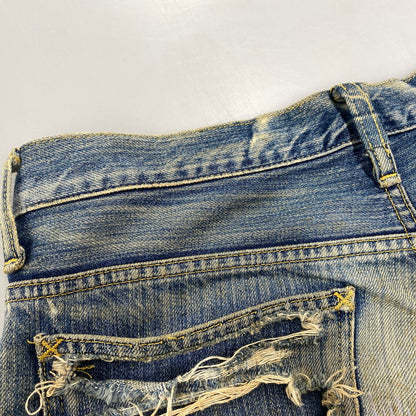 【現状渡し品】【メンズ】 LEE リー 90S REMAKE SIDE ZIP STUDS DAMAGE DENIM PANTS リメイク サイド ジップ スタッズ ダメージ デニム パンツ ボトムス ズボン 157-260619-cs-07-izu サイズ：不明 カラー：インディゴ 万代Net店