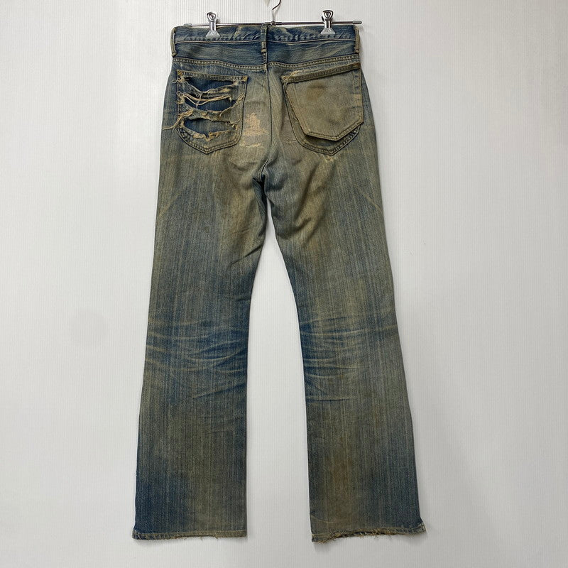 【現状渡し品】【メンズ】 LEE リー 90S REMAKE SIDE ZIP STUDS DAMAGE DENIM PANTS リメイク サイド ジップ スタッズ ダメージ デニム パンツ ボトムス ズボン 157-260619-cs-07-izu サイズ：不明 カラー：インディゴ 万代Net店