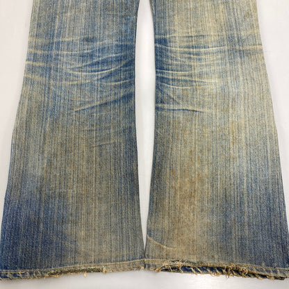 【現状渡し品】【メンズ】 LEE リー 90S REMAKE SIDE ZIP STUDS DAMAGE DENIM PANTS リメイク サイド ジップ スタッズ ダメージ デニム パンツ ボトムス ズボン 157-260619-cs-07-izu サイズ：不明 カラー：インディゴ 万代Net店