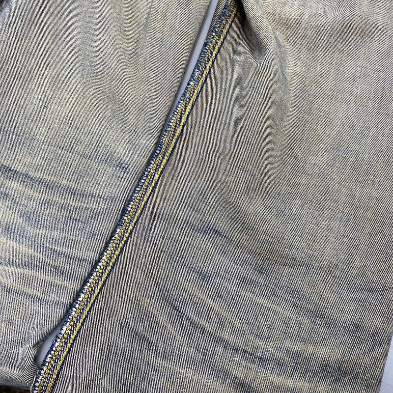 【現状渡し品】【メンズ】 LEE リー 90S REMAKE SIDE ZIP STUDS DAMAGE DENIM PANTS リメイク サイド ジップ スタッズ ダメージ デニム パンツ ボトムス ズボン 157-260619-cs-07-izu サイズ：不明 カラー：インディゴ 万代Net店