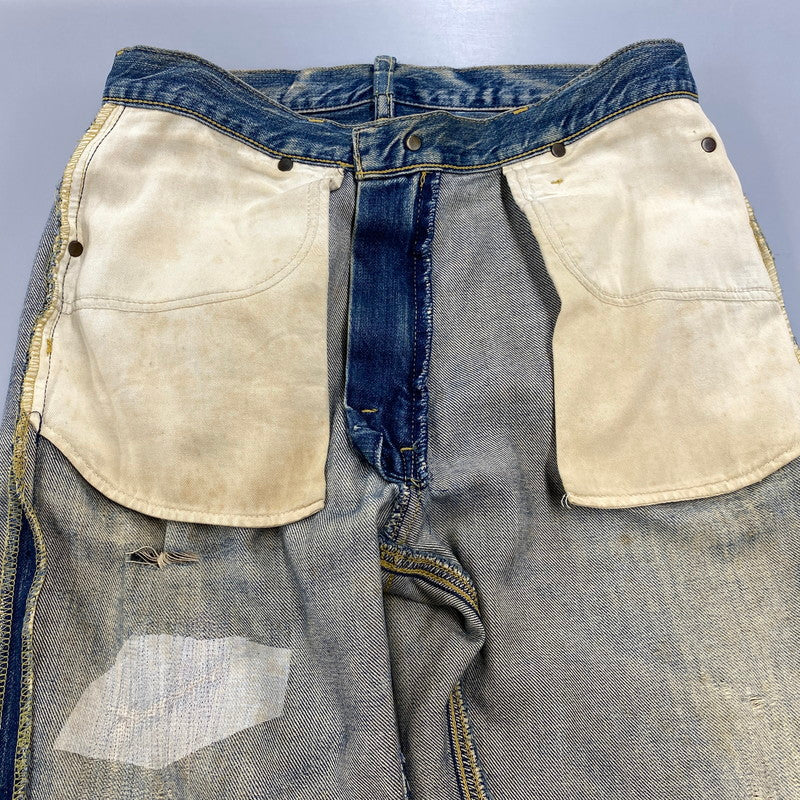 【現状渡し品】【メンズ】 LEE リー 90S REMAKE SIDE ZIP STUDS DAMAGE DENIM PANTS リメイク サイド ジップ スタッズ ダメージ デニム パンツ ボトムス ズボン 157-260619-cs-07-izu サイズ：不明 カラー：インディゴ 万代Net店