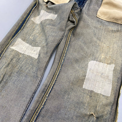 【現状渡し品】【メンズ】 LEE リー 90S REMAKE SIDE ZIP STUDS DAMAGE DENIM PANTS リメイク サイド ジップ スタッズ ダメージ デニム パンツ ボトムス ズボン 157-260619-cs-07-izu サイズ：不明 カラー：インディゴ 万代Net店