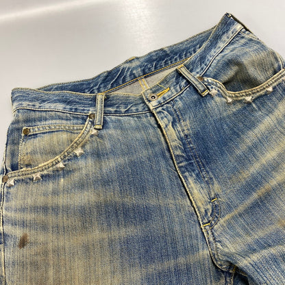【現状渡し品】【メンズ】 LEE リー 90S REMAKE SIDE ZIP STUDS DAMAGE DENIM PANTS リメイク サイド ジップ スタッズ ダメージ デニム パンツ ボトムス ズボン 157-260619-cs-07-izu サイズ：不明 カラー：インディゴ 万代Net店