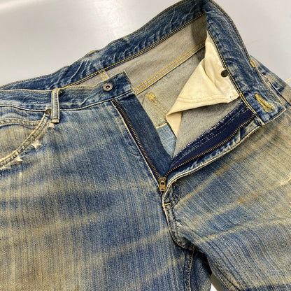 【現状渡し品】【メンズ】 LEE リー 90S REMAKE SIDE ZIP STUDS DAMAGE DENIM PANTS リメイク サイド ジップ スタッズ ダメージ デニム パンツ ボトムス ズボン 157-260619-cs-07-izu サイズ：不明 カラー：インディゴ 万代Net店