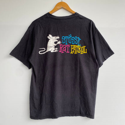 【中古品】【メンズ】 STUSSY ステューシー RAT PATROL SS TEE ラット パトロール ショートスリーブ ティー トップス 半袖 142-260622-cs-17-izu サイズ：L カラー：ネイビー系 万代Net店