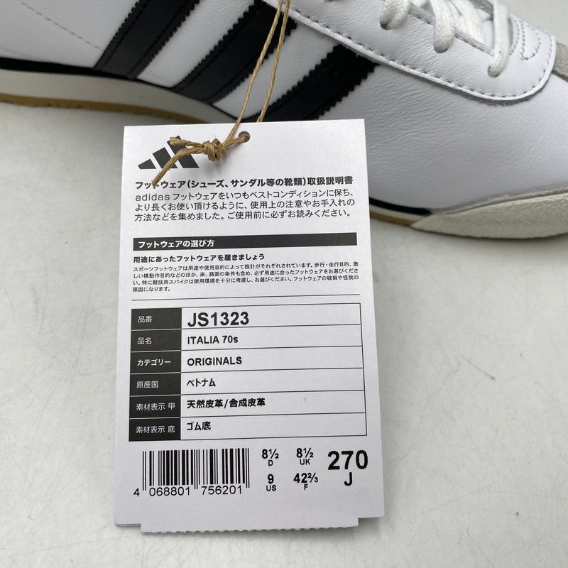 【中古美品】【メンズ】 ADIDAS アディダス JS1323 ITALIA イタリア 70S スニーカー シューズ 靴 161-260619-cs-09-izu サイズ：27cm カラー：CLOUD WHITE/CORE BLACK/GREY ONE 万代Net店