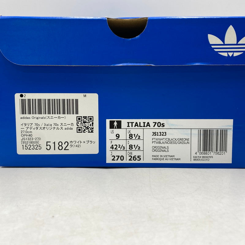 【中古美品】【メンズ】 ADIDAS アディダス JS1323 ITALIA イタリア 70S スニーカー シューズ 靴 161-260619-cs-09-izu サイズ：27cm カラー：CLOUD WHITE/CORE BLACK/GREY ONE 万代Net店