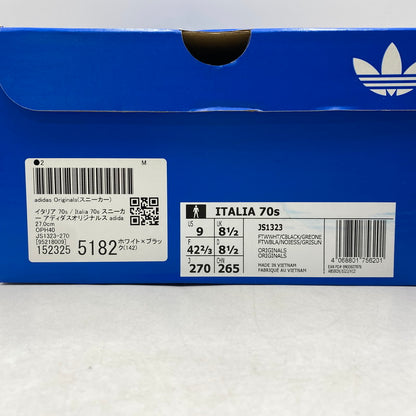 【中古美品】【メンズ】 ADIDAS アディダス JS1323 ITALIA イタリア 70S スニーカー シューズ 靴 161-260619-cs-09-izu サイズ：27cm カラー：CLOUD WHITE/CORE BLACK/GREY ONE 万代Net店